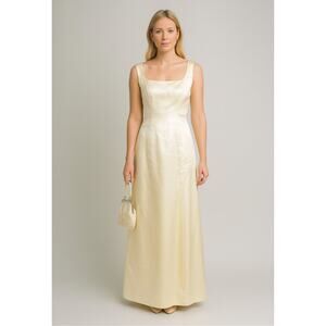 Vintage 1990s Bella Formals by Venus Bridesmaid Dress 12 Yellow